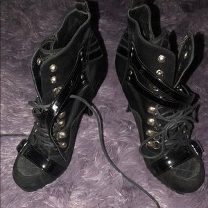 Black Balenciaga Strapped Booties